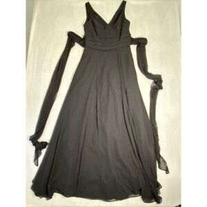 DB Studio Celebrate Black Cross Ruched Bust Dress Size 8 Womens